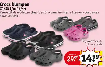 Kruidvat Crocs klompen 24/25 t/m 43/44 aanbieding