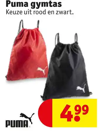 Kruidvat Puma gymtas Keuze uit rood en zwart. aanbieding