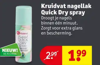 Kruidvat Kruidvat nagellak Quick Dry spray aanbieding