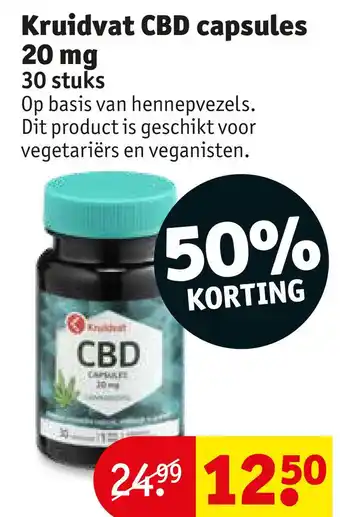 Kruidvat Kruidvat CBD capsules 20 mg aanbieding