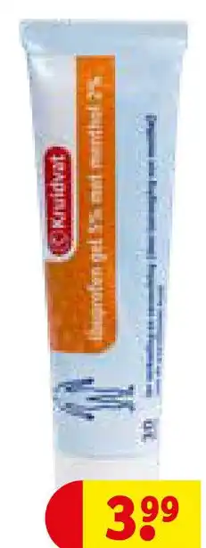 Kruidvat Kruidvat Ibuprofen gel 5% met 2% menthol** n aanbieding