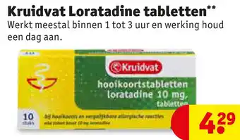 Kruidvat Kruidvat Loratadine tabletten** aanbieding