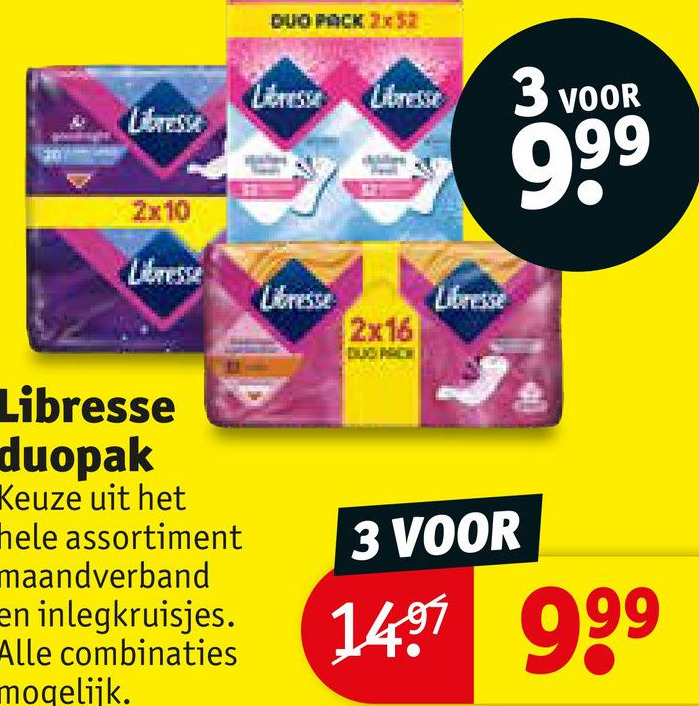 Libresse duopak aanbieding bij Kruidvat