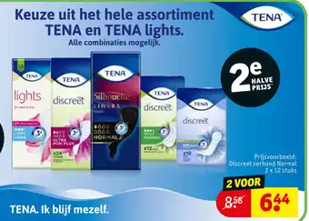 Kruidvat Keuze uit het hele assortiment TENA en TENA lights. aanbieding