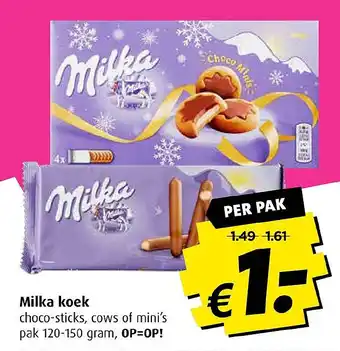 Boni Milka koek aanbieding