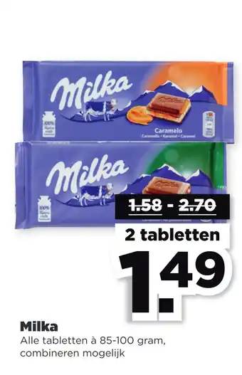 PLUS Milka aanbieding