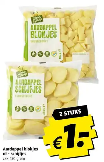 Boni Aardappel blokjes of - schijfjes 450g aanbieding