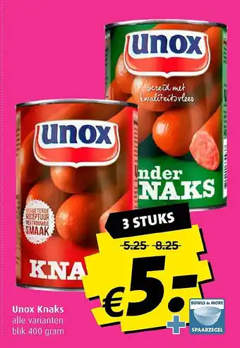 Boni Unox Knaks 400g aanbieding