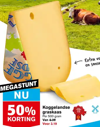 Hoogvliet Koggelandse graskaas 500g aanbieding