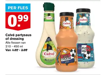 Hoogvliet Calvé partysaus of dressing aanbieding