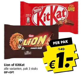 Boni Lion of KitKat aanbieding