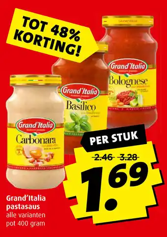 Boni Grand'Italia pastasaus 400g aanbieding