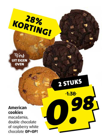 Boni American cookies aanbieding