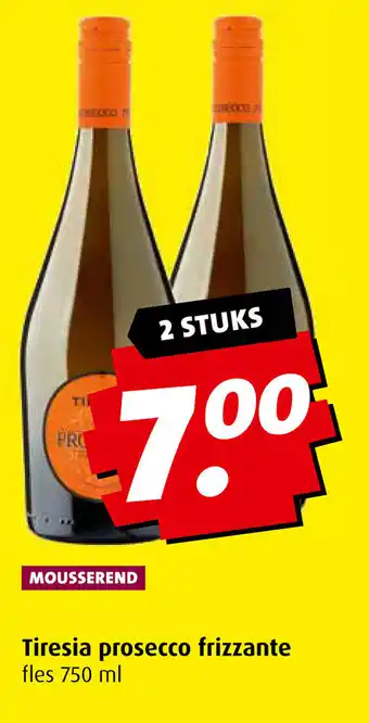 Boni Tiresia prosecco frizzante 750ml aanbieding