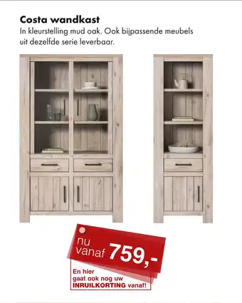 Woonsquare Costa wandkast aanbieding