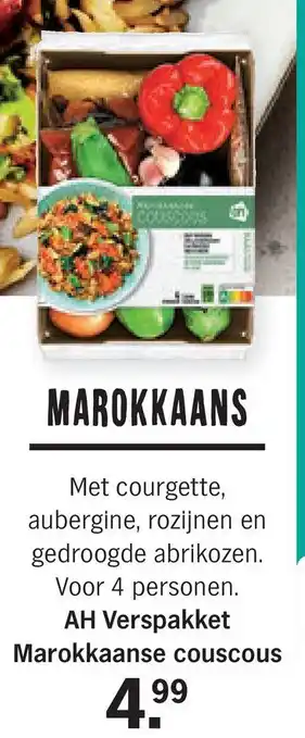 Albert Heijn AH Verspakket Marokkaanse couscous aanbieding