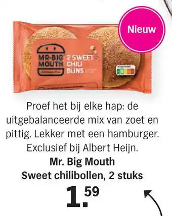 Albert Heijn Mr. Big Mouth Sweet chilibollen, 2 stuks aanbieding