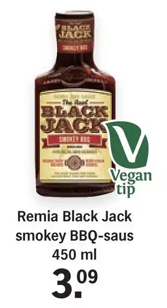 Albert Heijn Remia Black Jack smokey BBQ-saus 450 ml aanbieding