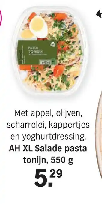 Albert Heijn AH XL Salade pasta tonijn, 550 g aanbieding
