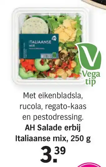 Albert Heijn AH Salade erbij Italiaanse mix, 250 g aanbieding