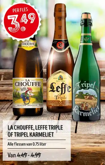 Hoogvliet La Chouffe, Leffe Triple Of Tripel Karmeliet 0.75 liter aanbieding