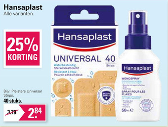 De Online Drogist Hansaplast aanbieding