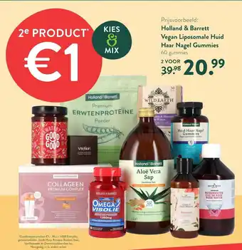 Holland & Barrett Holland & Barrett Vegan Liposomale Huid Haar Nagel Gummies aanbieding