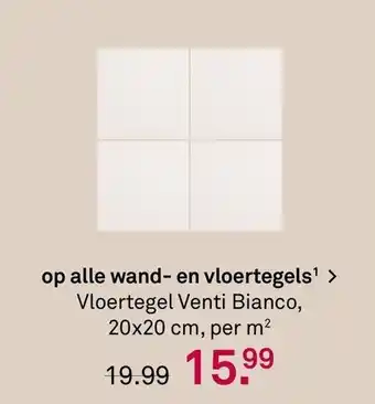 Karwei Vloertegel Venti Bianco 20x20 cm aanbieding