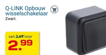 Kluswijs Q-LINK Opbouw wisselschakelaar Zwart. aanbieding