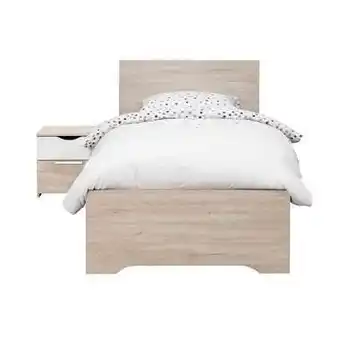 Leen Bakker Bed Tempo - eikenkleur - 90x200 cm aanbieding