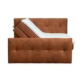 Leen Bakker Boxspring met opbergruimte Holstebro - cognac - 140x200 cm aanbieding