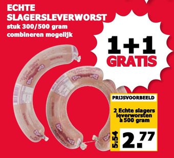 MCD Supermarkt ECHTE SLAGERSLEVERWORST aanbieding