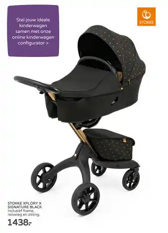 Prenatal STOKKE XPLORY X SIGNATURE BLACK Inclusief frame, reiswieg en zitting. aanbieding