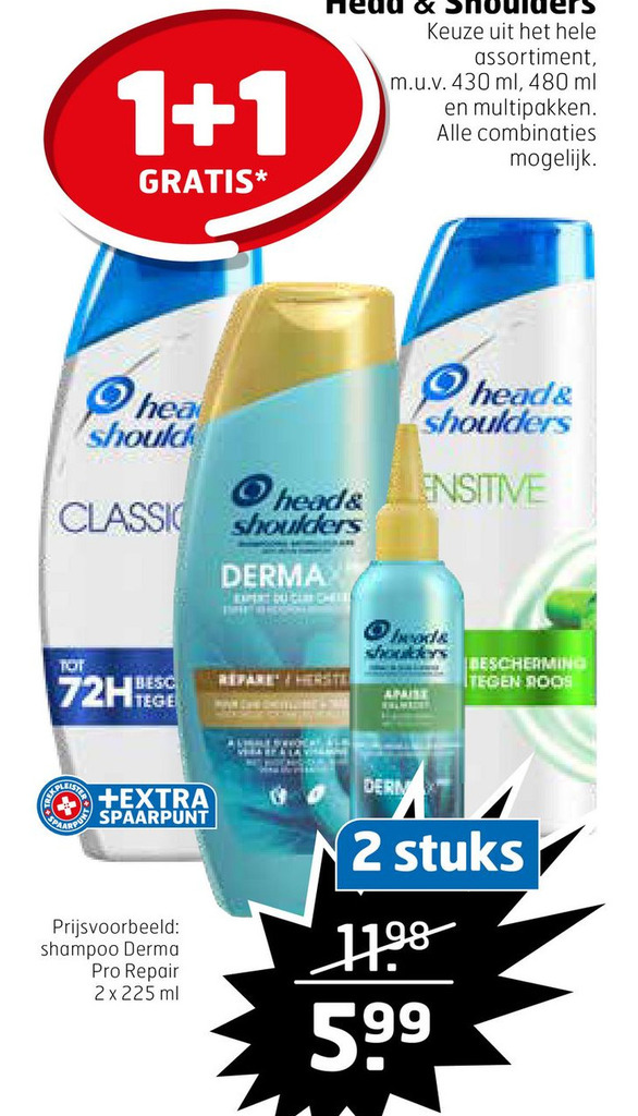 Head & Shoulders aanbieding bij Trekpleister