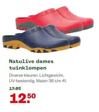 Welkoop Natulive dames tuinklompen aanbieding