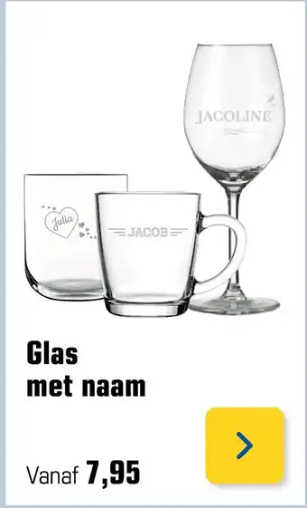 Primera Glas met naam aanbieding