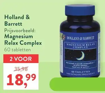 Holland & Barrett Magnesium Relax Complex aanbieding