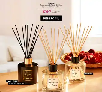 ICI Paris XL Scento Fragrance Diffuser 200 ml aanbieding