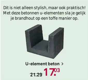 Karwei U-element beton aanbieding