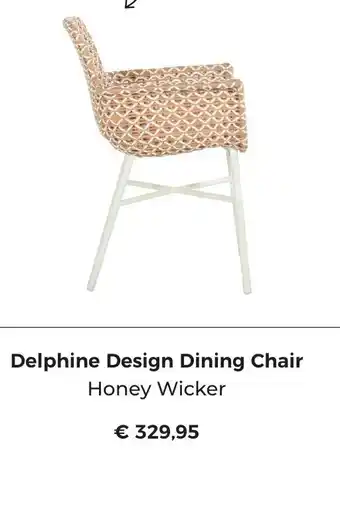 Hartman Delphine Design Dining Chair Honey Wicker aanbieding