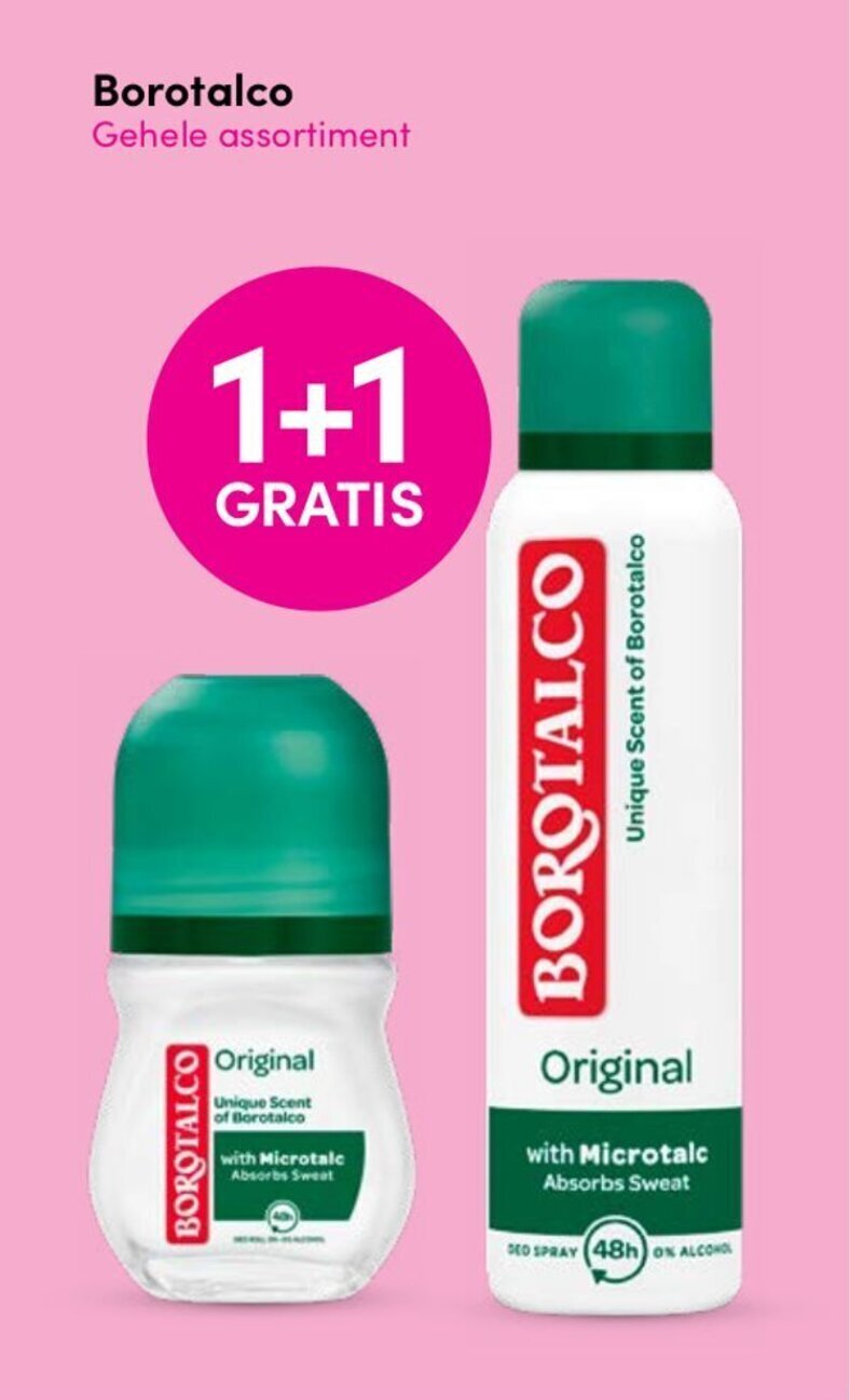 Borotalco Gehele assortiment aanbieding bij DA Borotalco Gehele assortiment aanbieding bij DA