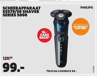 MediaMarkt Philips scheerapparaat S5579/50 Shaver series 5000 aanbieding