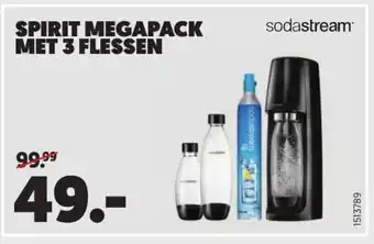 MediaMarkt Sodastream spriti megapack met 3 flessen aanbieding