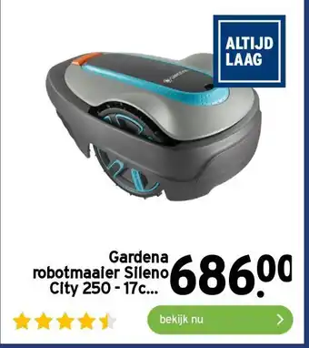 GAMMA Gardena robotmaaier Sileno City 250 - 17c. aanbieding