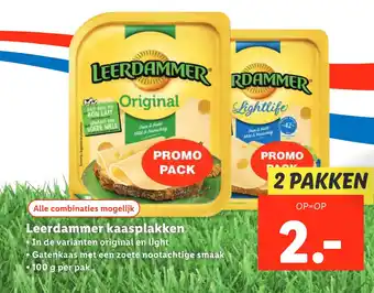 Lidl Leerdammer kaasplakken aanbieding