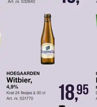 Bidfood Hoegaarden Witbier 4,9% 30 cl aanbieding