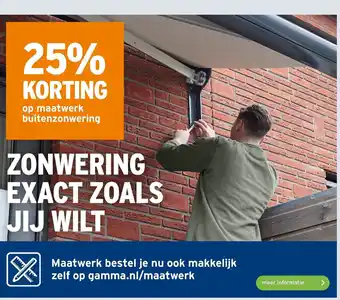 GAMMA Zonwering Exact Zoals Jij Wilt aanbieding