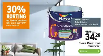 GAMMA Flexa Creations muurverf 2.5 liter aanbieding