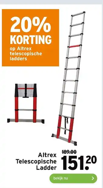 GAMMA Altrex telescopische ladder aanbieding