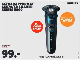 MediaMarkt Philips scheerapparaat S5579/50 shaver series 500O aanbieding